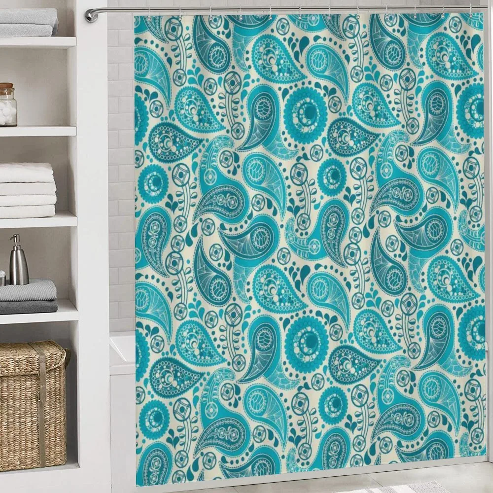 Paisley Blue Flowers — Detail 4