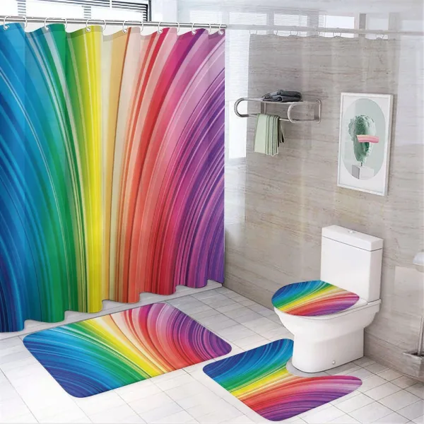 Psychedelic Stripes on a shower curtain