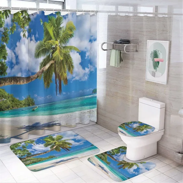 Seascape Nautical Ocean on a shower curtain