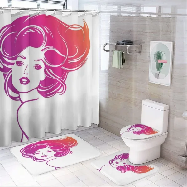 Tropical Vibrant Color on a shower curtain