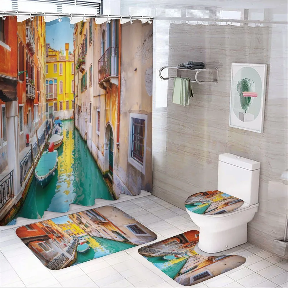 Vibrant Canal Gondolas — Your design