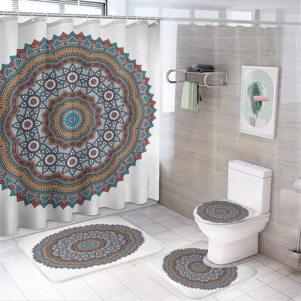 Vintage Moroccan Motif on a shower curtain