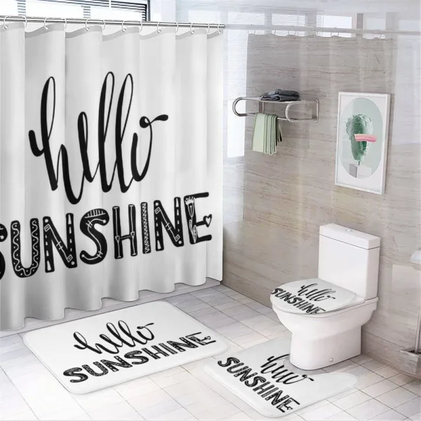 Warm Season Words on a shower curtain