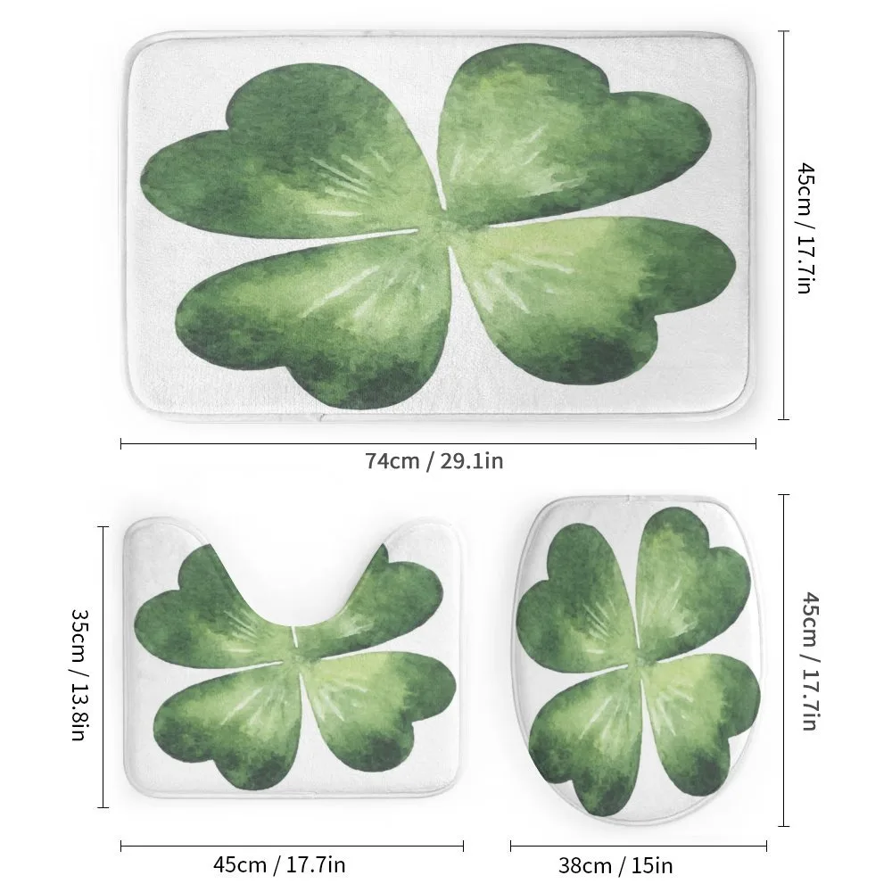 Watercolor Shamrock Leaf Art — Detail 1