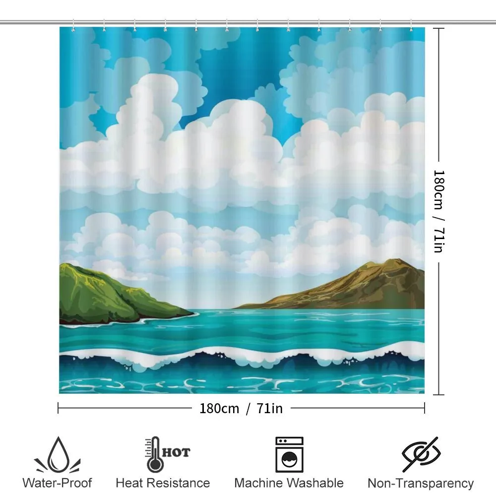 Waves Islands Blue Sky — Detail 2