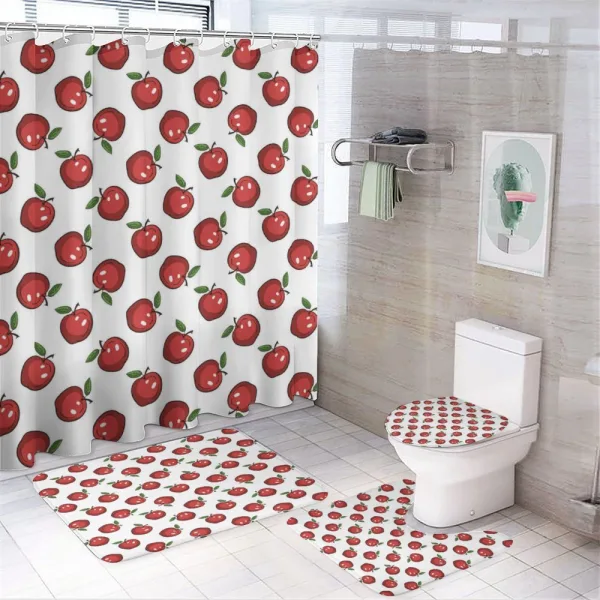 Cartoon Organic Fruit on a shower curtain