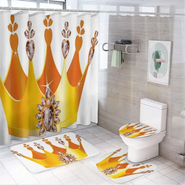 Cartoon Princess Crown on a shower curtain
