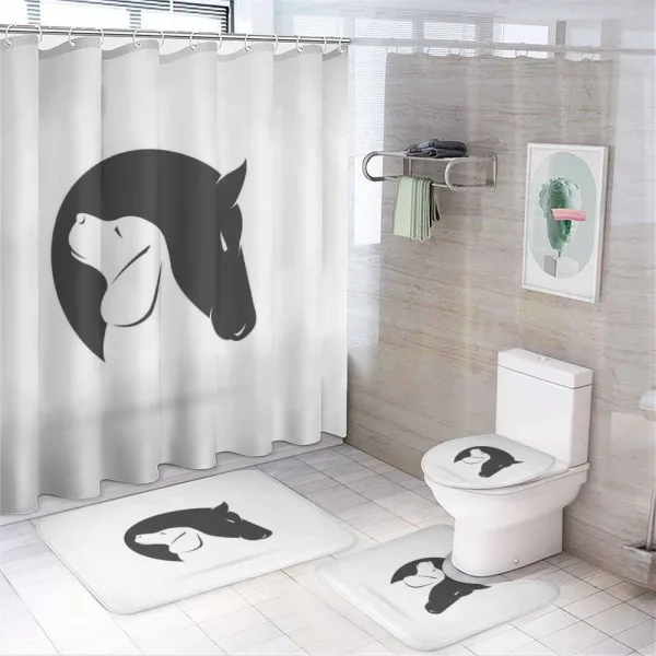 Dog Horse Friend on a shower curtain