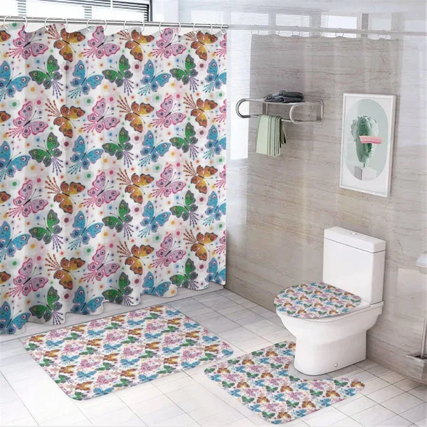Floral Vibrant Ethnic on a shower curtain