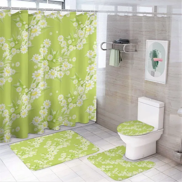 Fresh Green Springtime on a shower curtain