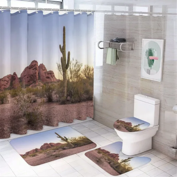 Hill Formations Outdoors on a shower curtain
