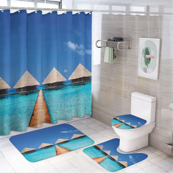 Maldives Clear Waters on a shower curtain