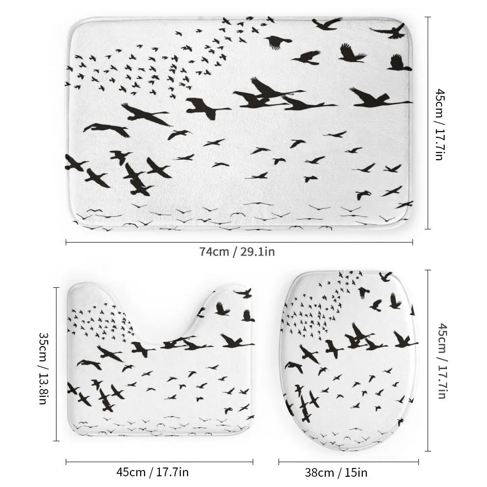Monochrome Flying Birds — Detail 1