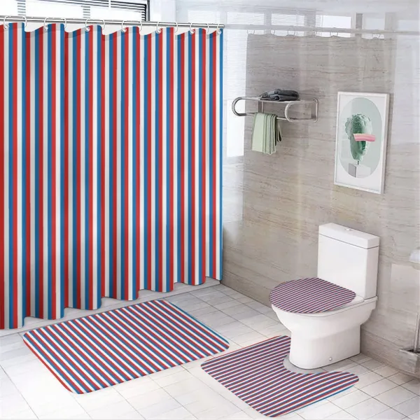 Patriotic Colors on a shower curtain