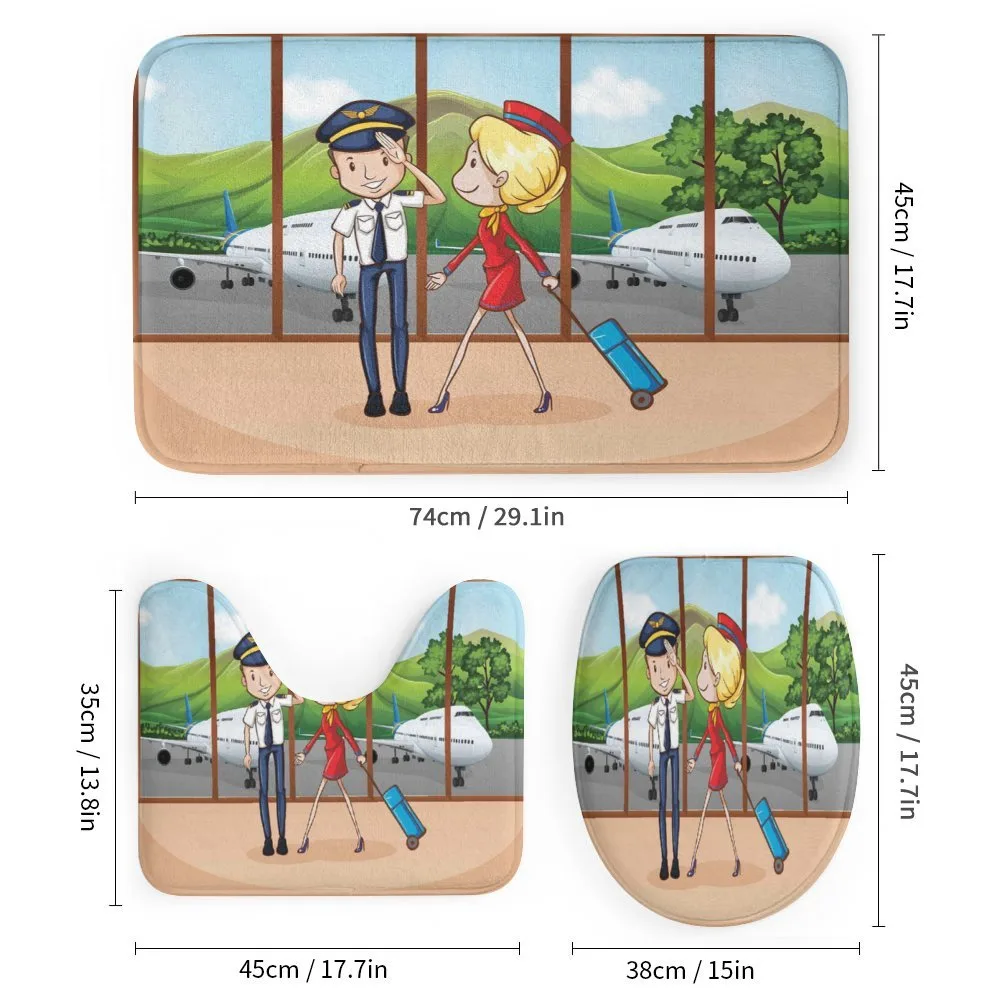 Pilot and Hostess Cartoon — Detail 1