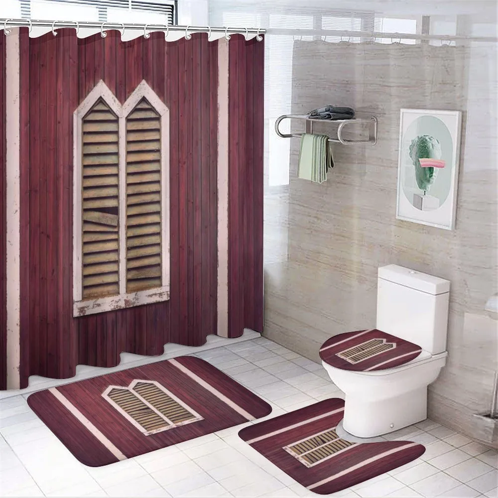 Retro Burgundy Shutters — Your design