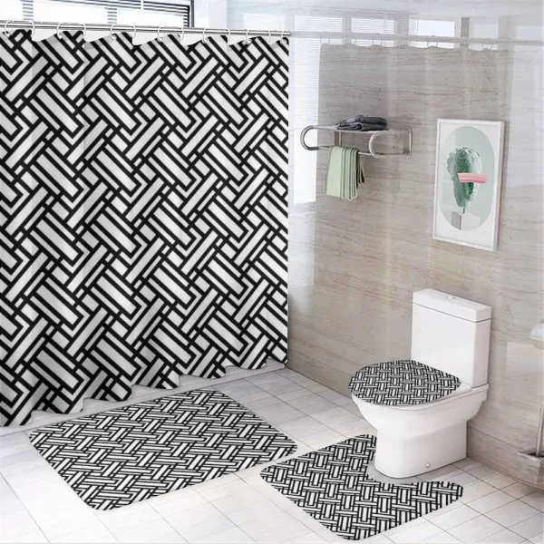 Stripes Pattern on a shower curtain
