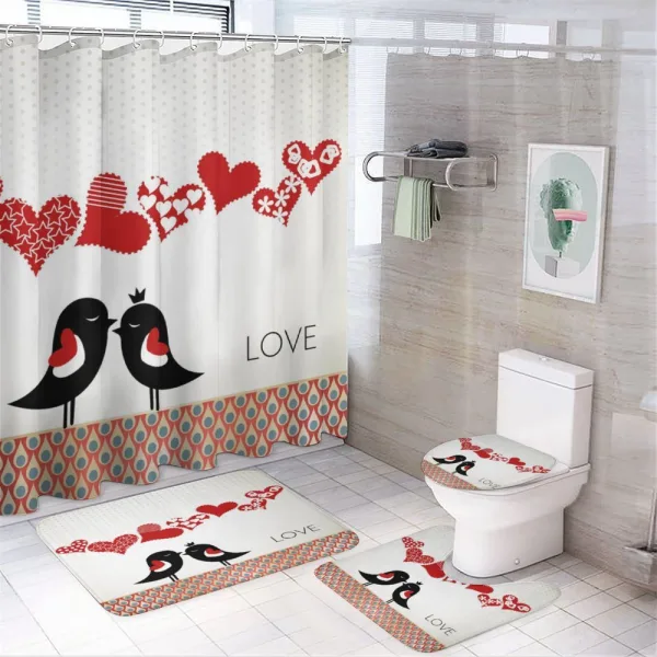 Teardrop Pattern Halftone on a shower curtain