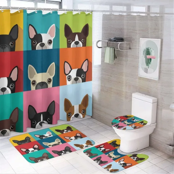 Terrier Portrait on a shower curtain