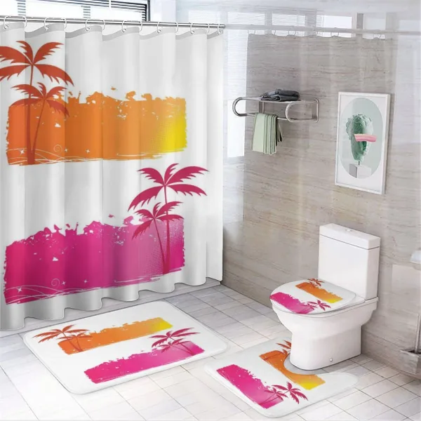 Tropical Grunge on a shower curtain