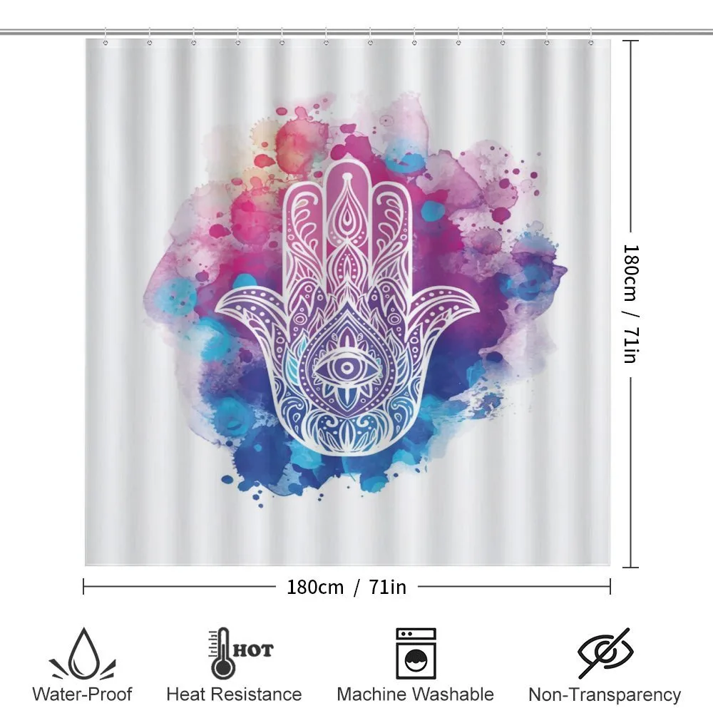Watercolor Hamsa Art — Detail 2