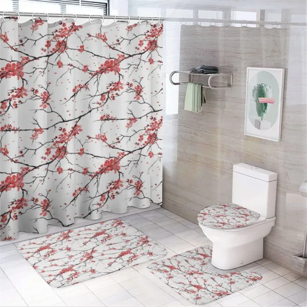 Windy April Weather on a shower curtain