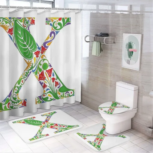 X Lively Colors Exotic on a shower curtain