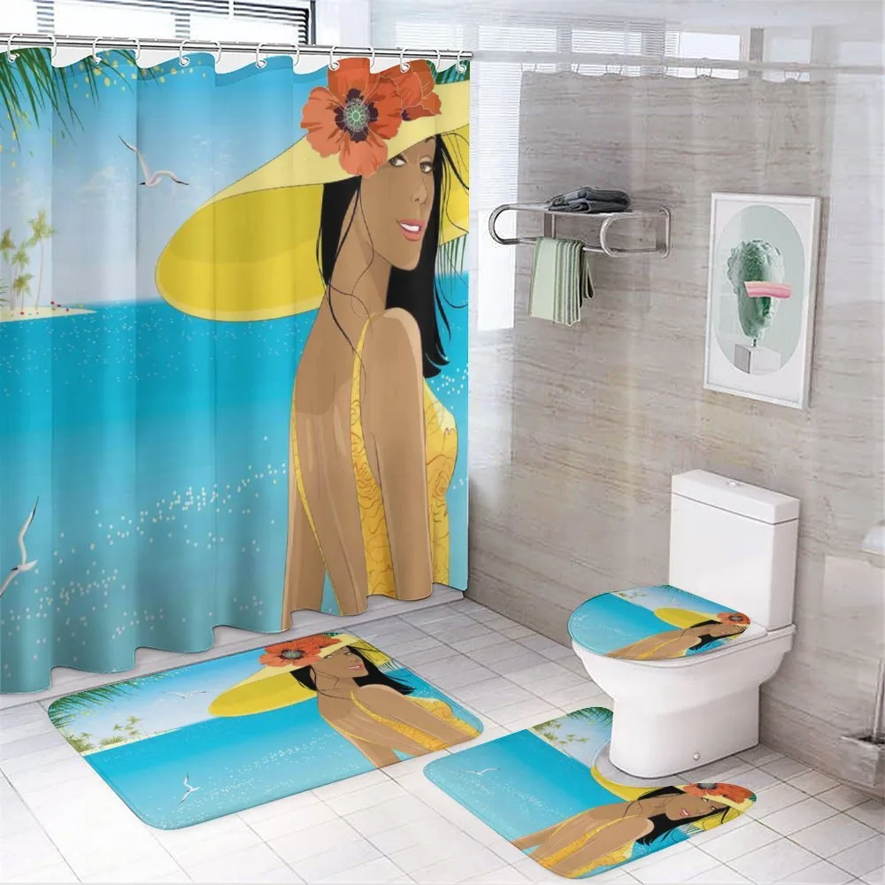 Young Woman Tropical Sea — Your design