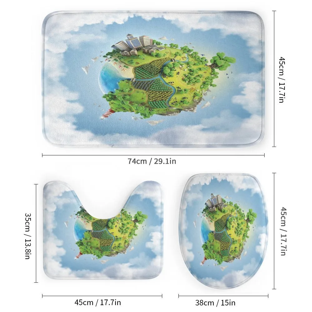 Cartoon Globe Greenery — Detail 1