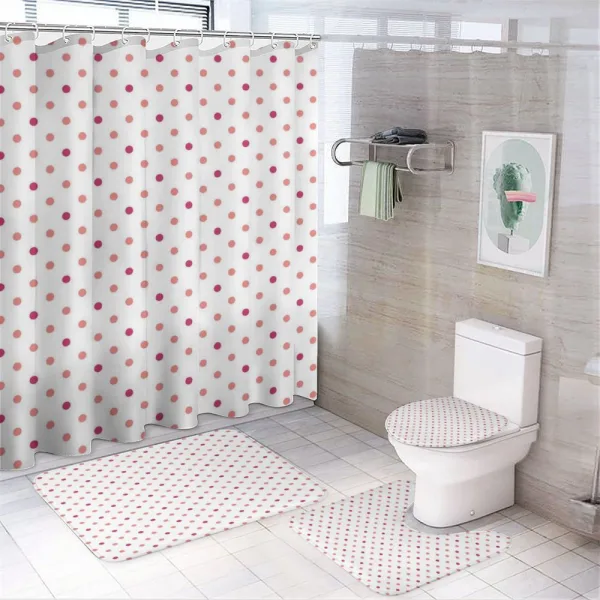 Classical Soft Polka Dots on a shower curtain