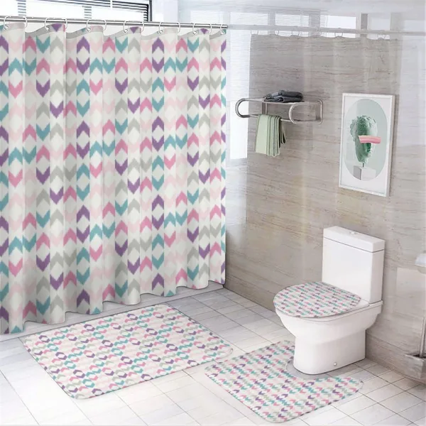 Eastern Chevron Boho on a shower curtain
