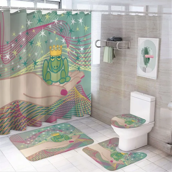 Fairytale Animal on Hand on a shower curtain