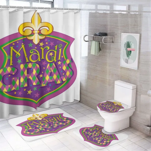 Fleur De Lis Blazon on a shower curtain