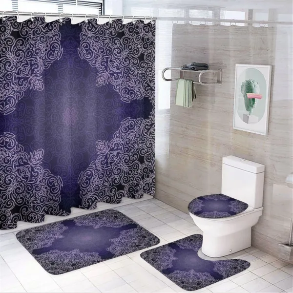 Floral Lacework on a shower curtain
