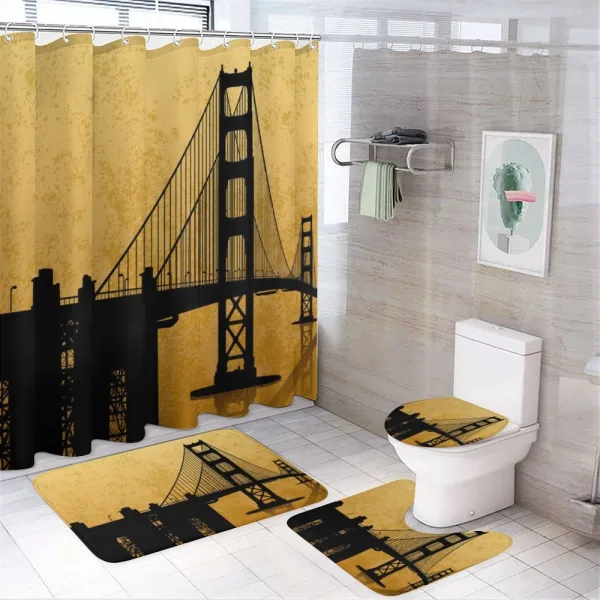 Golden Gate Bridge Art on a shower curtain