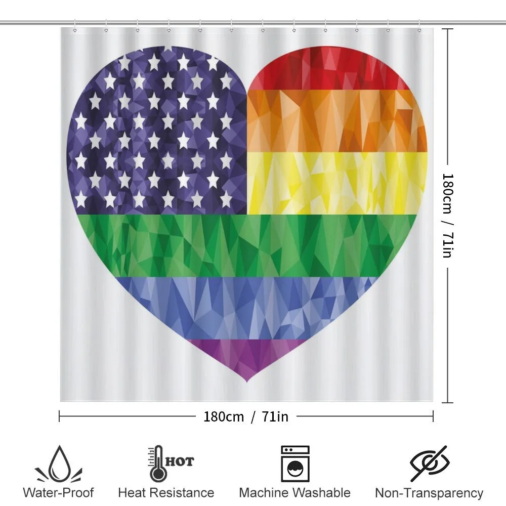 Heart Gay Flag Rainbow Art — Detail 2