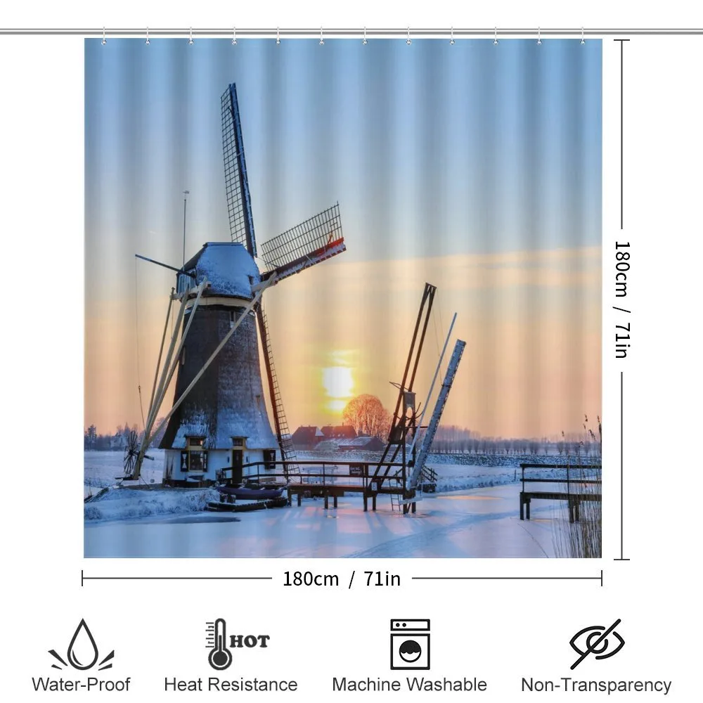 Icy Dutch River Sunset — Detail 2