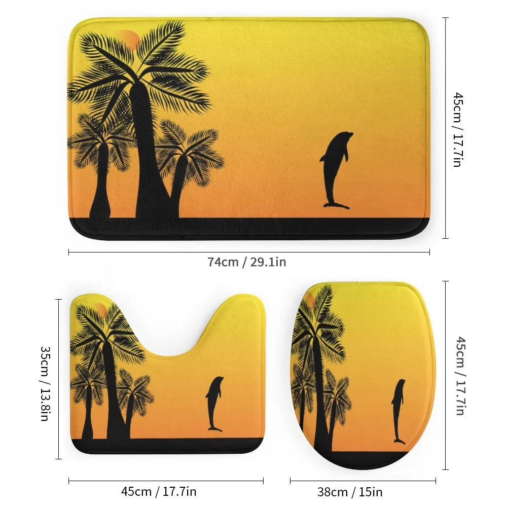 Ombre Sunset Palms Dolphin — Detail 1