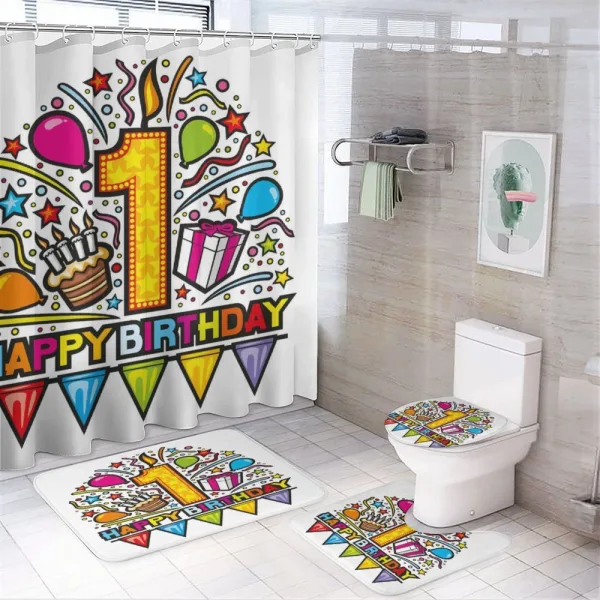Pop Art Style Party on a shower curtain