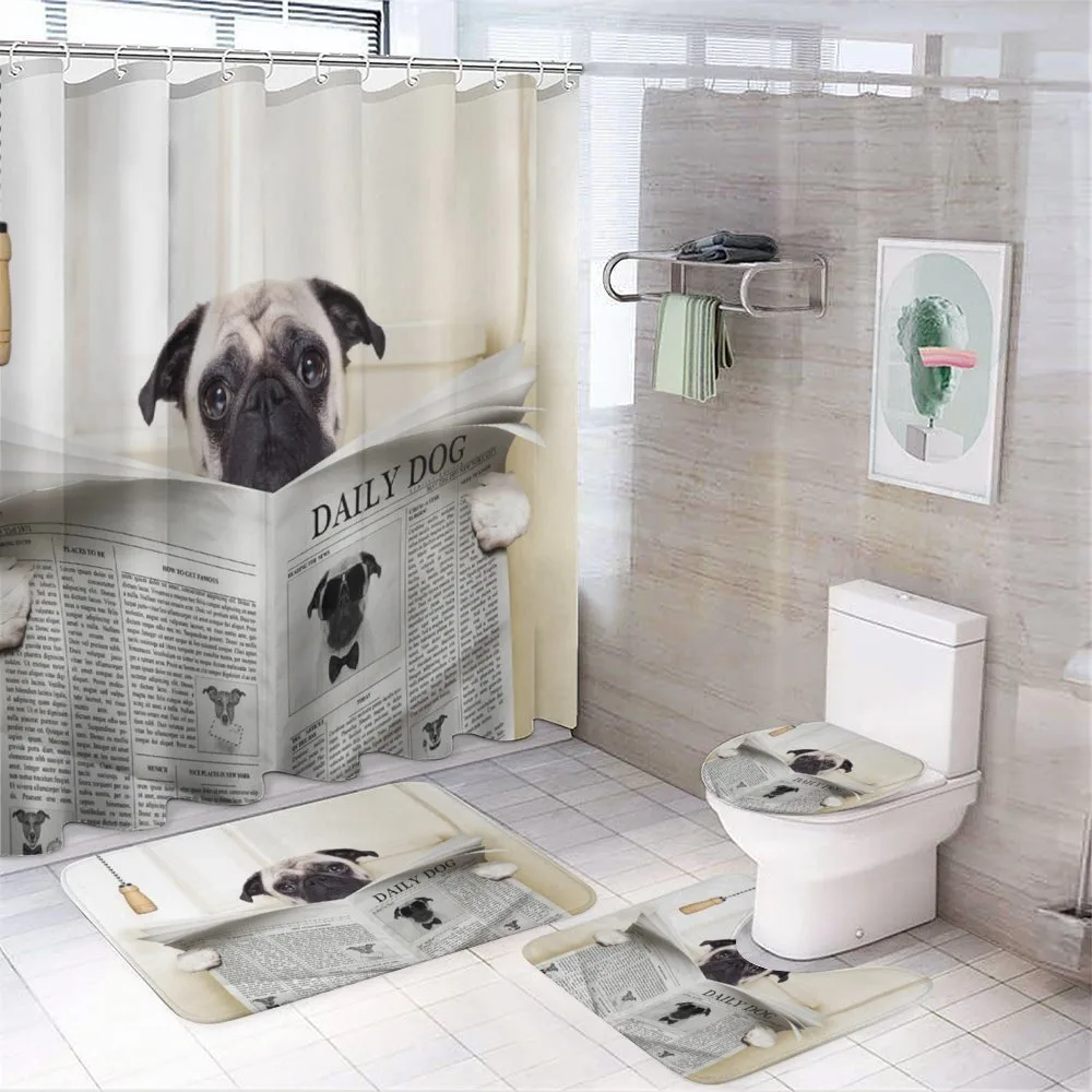 Puppy Reading Newspaper — Your design