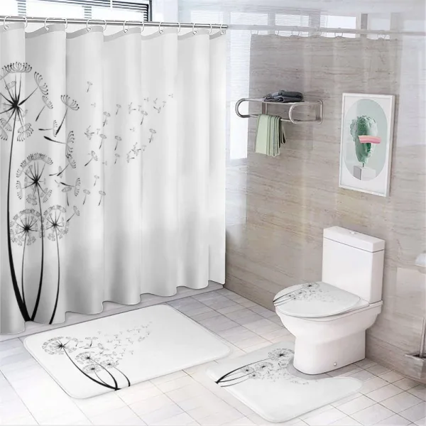 Seed Blown in Wind on a shower curtain