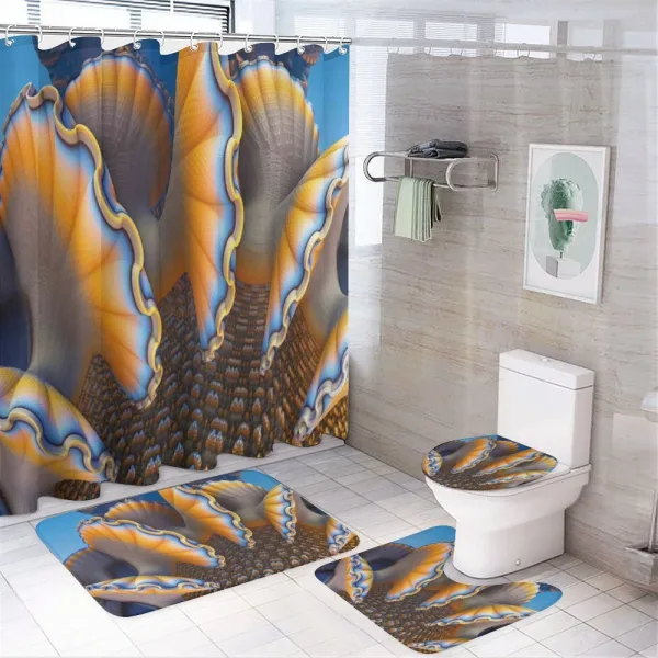 Shells in Sea Ocean on a shower curtain