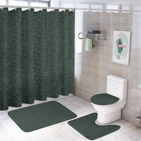 Tiny Petals with Sprouts on a shower curtain