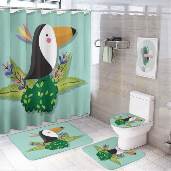 Tropic Tucan Bird on a shower curtain