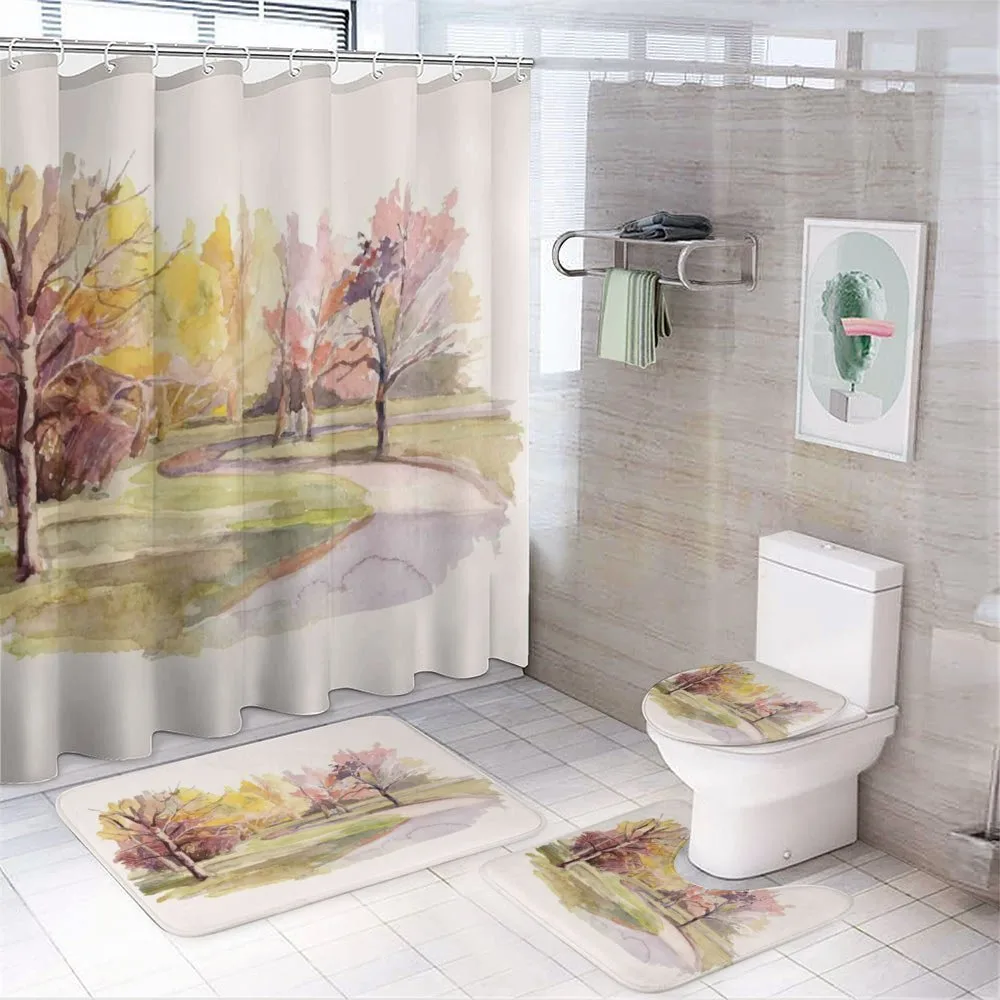 Watercolor Trees and Road — Your design