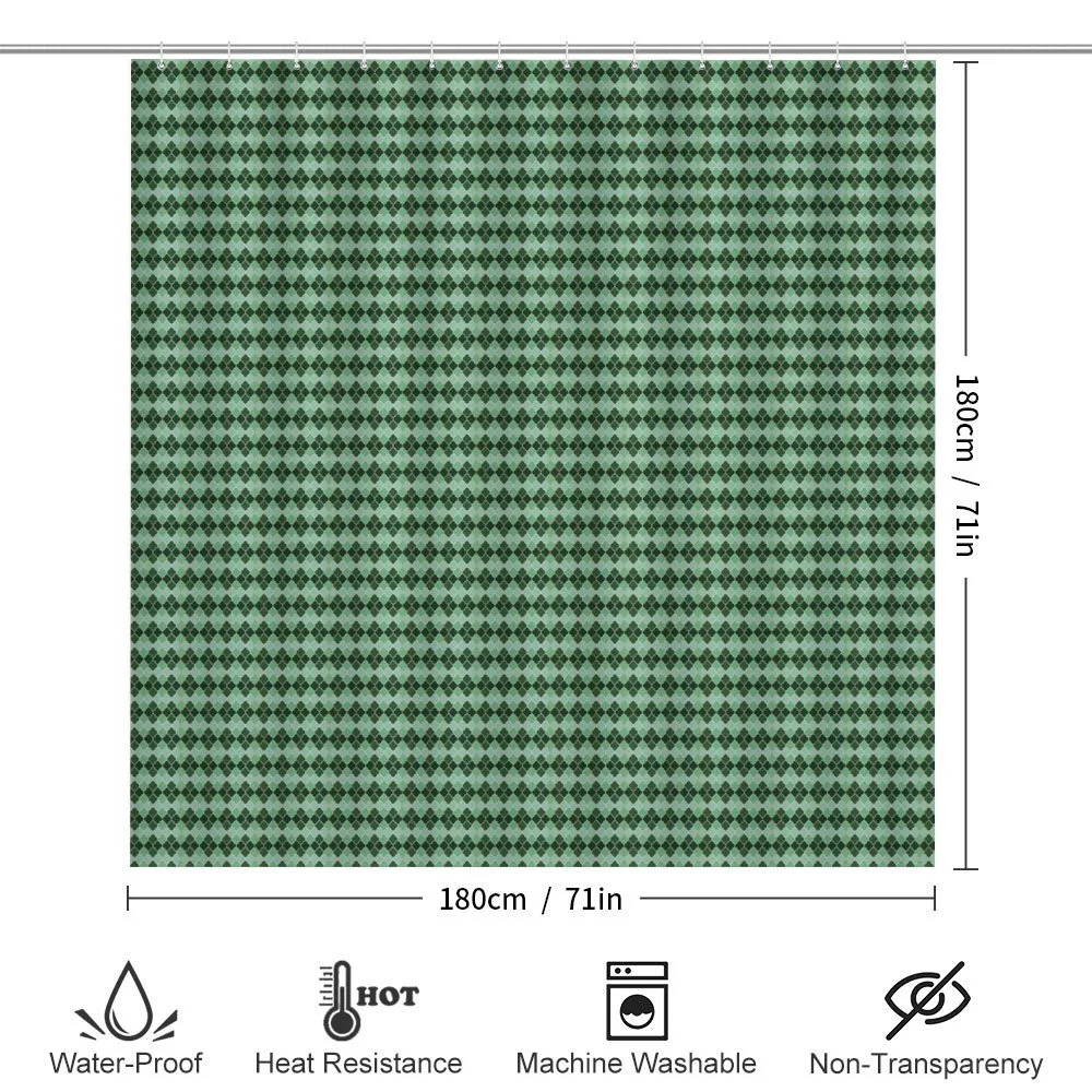 Argyle Green Tones Grid — Detail 2