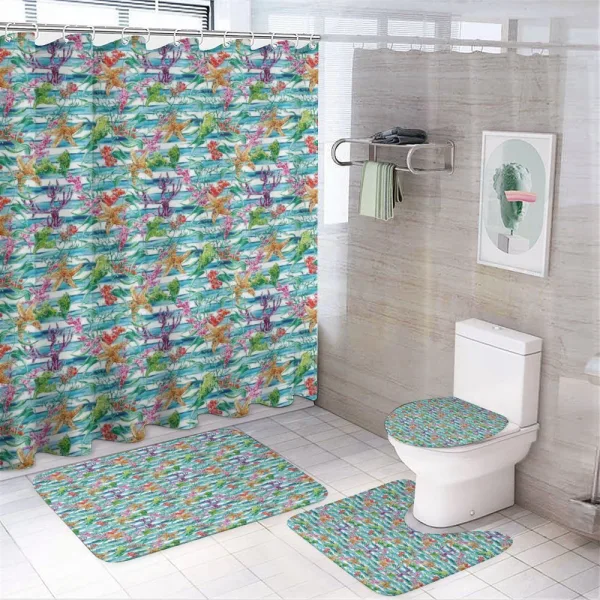 Colorful Undersea Life on a shower curtain