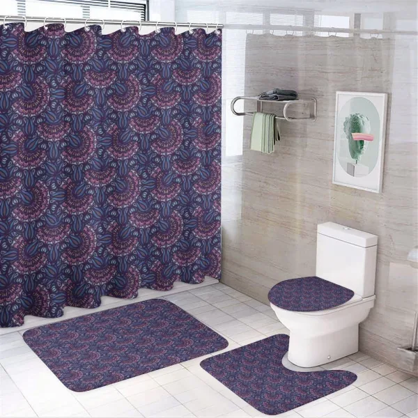 Nature Motifs on a shower curtain