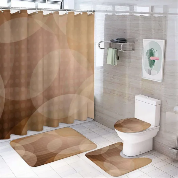 Overlapping Circles Dots on a shower curtain