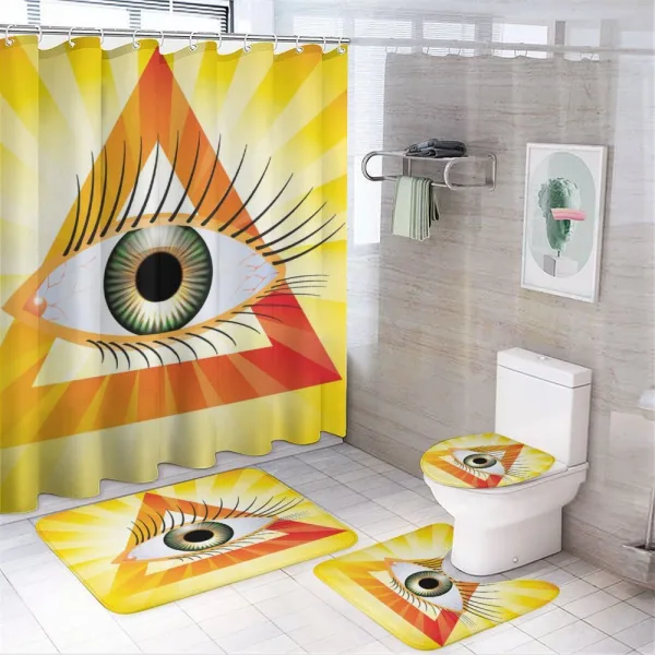 Powerful Sight Triangle on a shower curtain